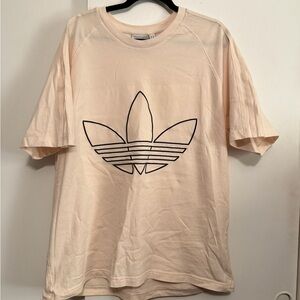 Adidas Men's Tee in Cream with Black Logo